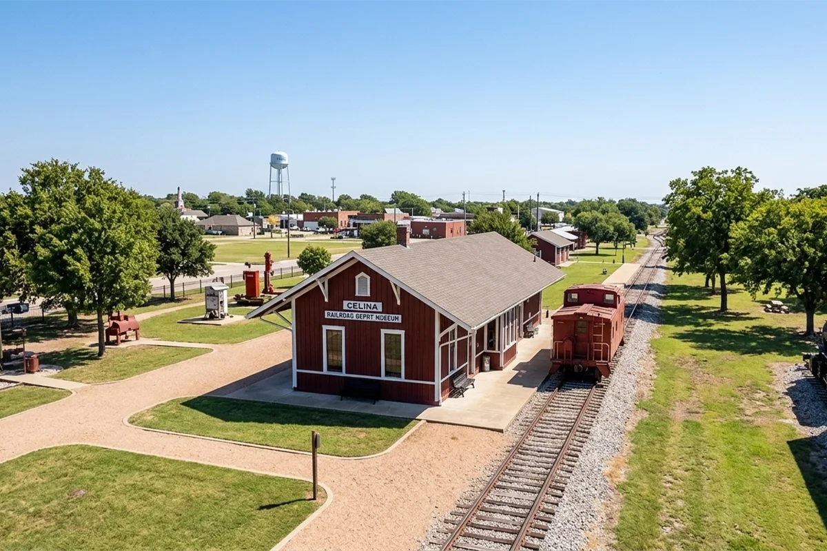 Celina Texas Railroad Depot Museum Historic Downtown DFW Homes For Sale North Texas Community