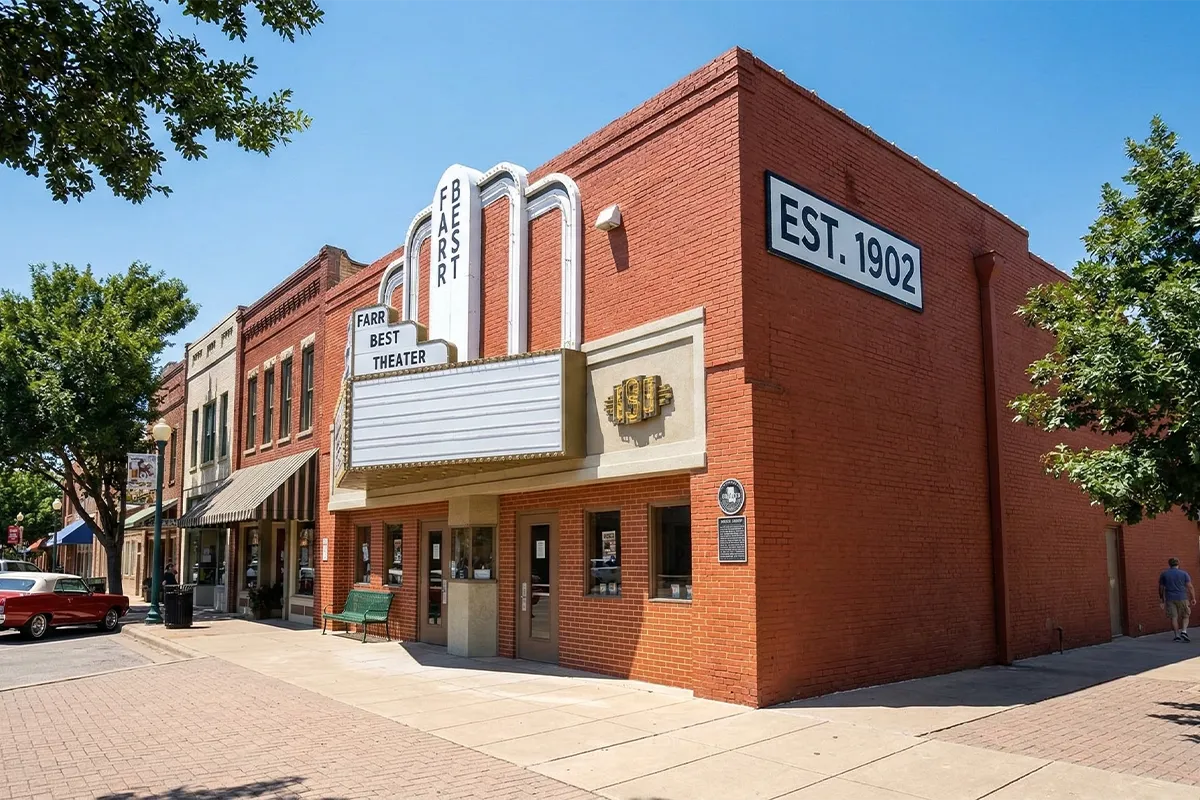 Mansfield TX Historic Downtown Theater Main Street