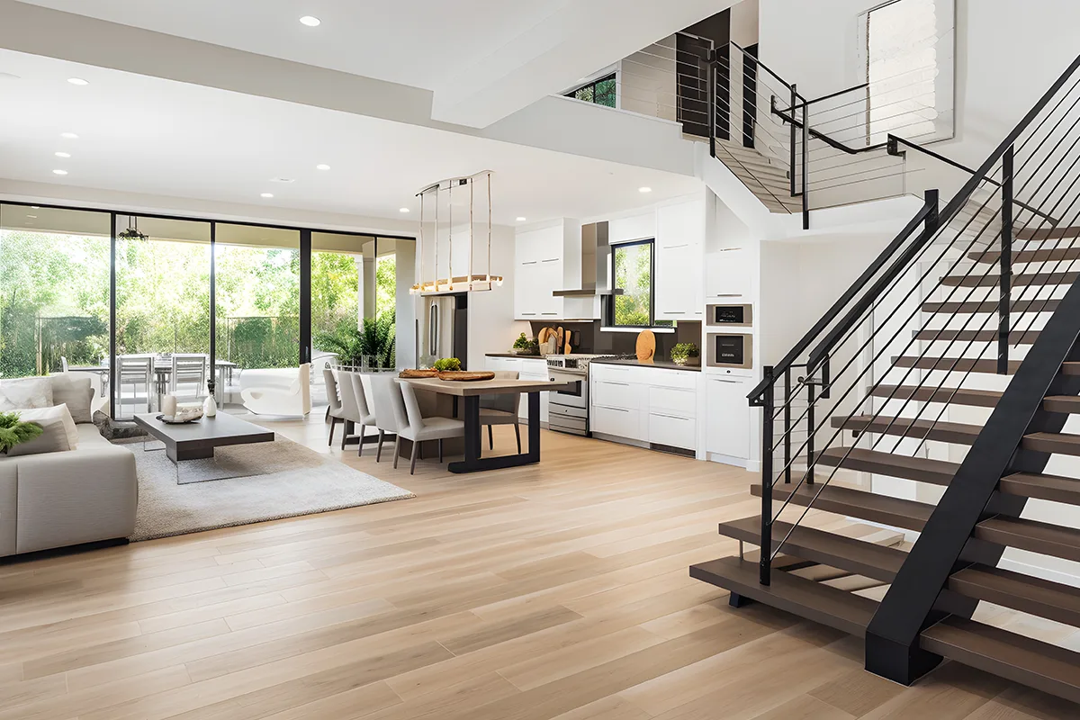 Modern open concept luxury home interior for O’Reilly Realty Group real estate services in Mansfield TX and DFW