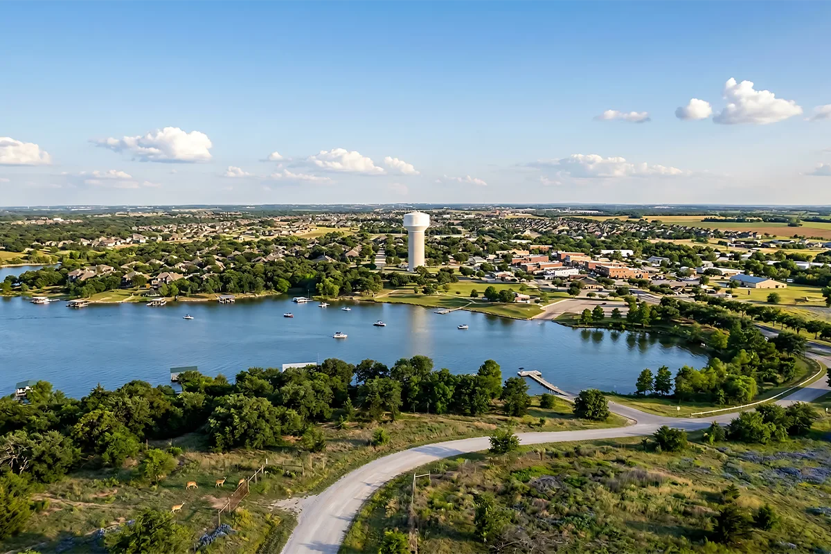 Princeton TX Lake Community Aerial Wildlife DFW Real Estate